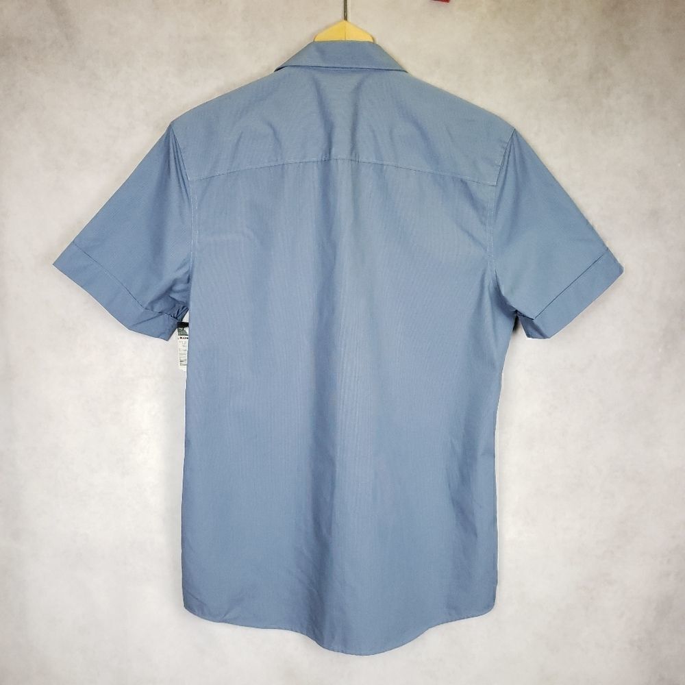 Axist blue slim fit short sleeve buttondown shirt - Picture 2 of 6